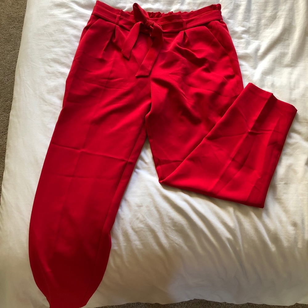 Red Work Pants with a Bow size/XL